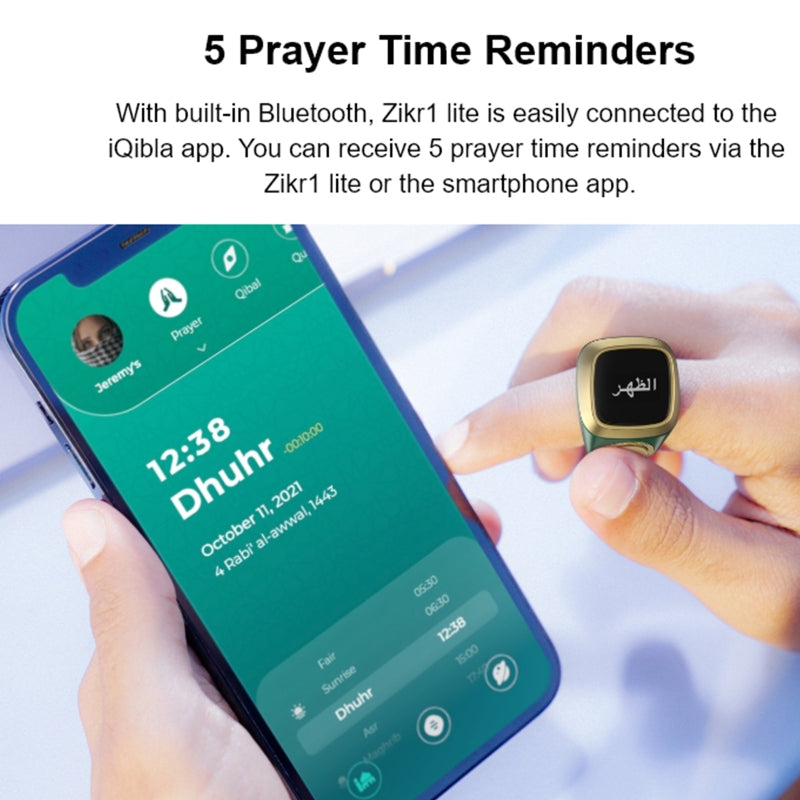 Smart Zikr Ring - OLED Display & Prayer Reminder